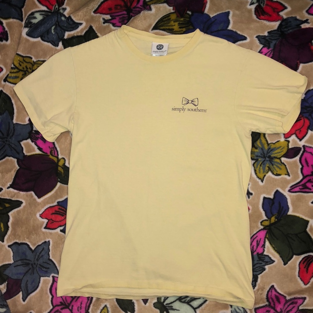 Yellow simply southern tee shirt